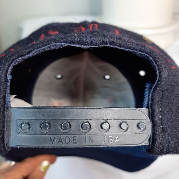 ACME Warner Brothers Looney Tunes Snapback Hat Navy Blue Wool Vintage 19… - Picture 9 of 9